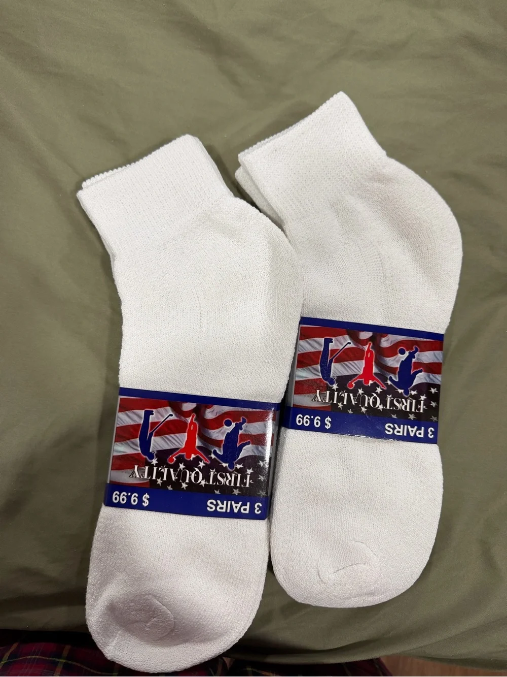 White Athletic Low-Cut Socks - 6 Pair Pack
